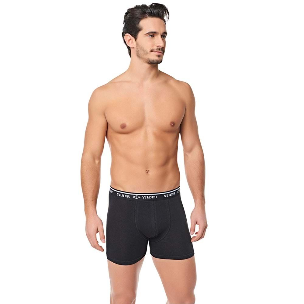 Seher Yıldız 0060 Erkek Elastan Boxer - Gri - M