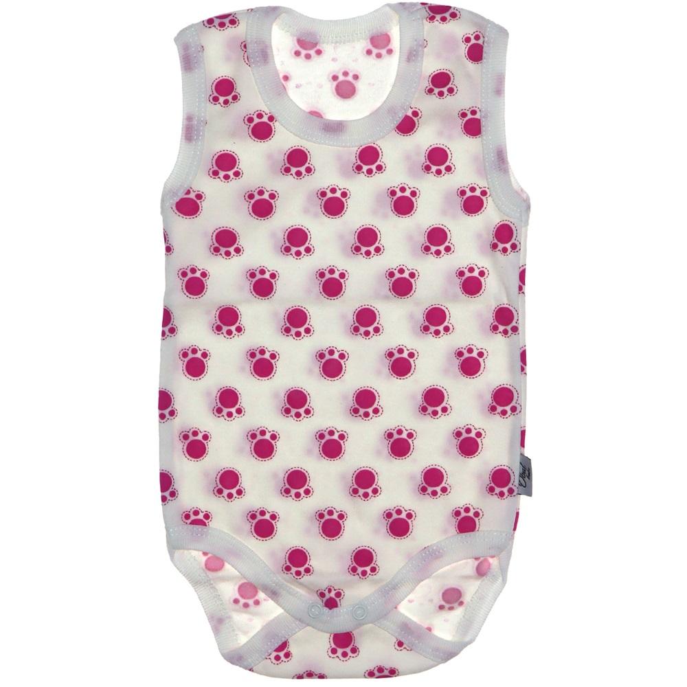 Pati Desenli Penye Askılı Çocuk Çıtçıtlı Badi 3-6-9 Ay