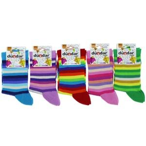 Dündar 5817 Kız Çocuk Comfort Dikişsiz Desenli Soket Çorap
