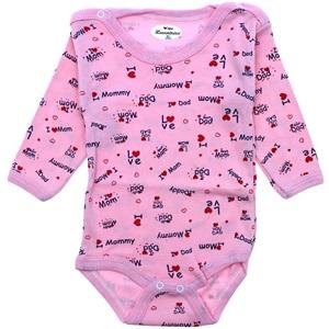 Loveminixx 1057 Çocuk Mom Baskılı Uzun Kol Çıtçıtlı Badi 0-3-6 Ay
