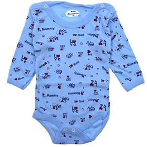 Loveminixx 1057 Çocuk Mom Baskılı Uzun Kol Çıtçıtlı Badi 0-3-6 Ay