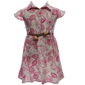 Leydi Lina 348 Kız Çocuk Bürümcük Kemerli Elbise 1-3 Yaş