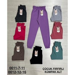 Elsi Bebe 0012 Kız Çocuk Fırfırlı Kemer Kompak Eşofman Alt 12-16 Yaş