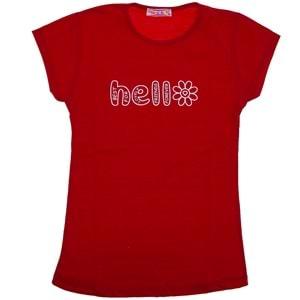 Fındık Kız Opened Kız Çocuk Hello Baskılı Tshirt 11-14 Yaş