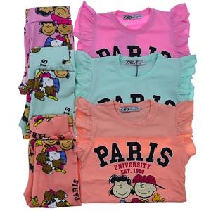 Zara Tintini Kids Kız Çocuk Penye Paris Bas Takım 3-4 -9-10 Yaş