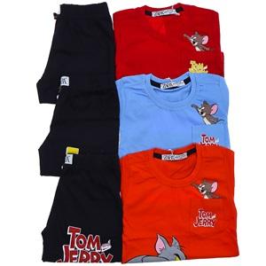 Zara Çocuk Penye Tom & Jerry Baskılı Tişört Şort Takım 3-10 Yaş