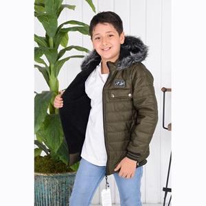 Twix Kids 8550 Erkek Çocuk Kapaklı Torlu Kapitone Mont 11-14 Yaş