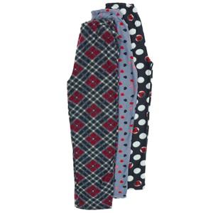 Çiçekli Bayan Desenli Cepli Polar Pijama Tek Alt S-2XL