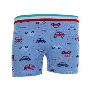Gelincik 685 Erkek Çocuk Desenli Likralı Penye Boxer