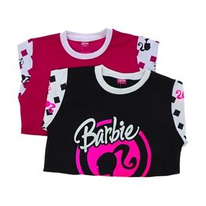 Barbie 9099 Kız Çocuk Penye Barbie Baskılı Sıfır Yaka Sweat-9-12 Yaş