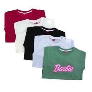 Barbie 8097 Kız Çocuk Penye Barbie Baskılı Sıfır Yaka Sweat 5-8 Yaş