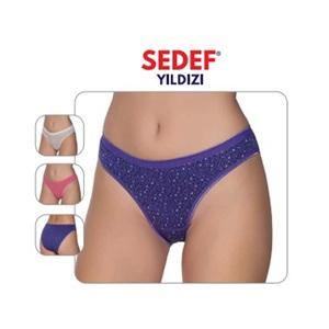 Sedef Yıldızı 1065 Bayan Küçük Kareli Likralı Bikini Külot