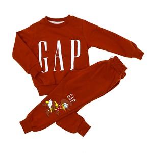 ZARA-2029 Erkek Çocuk Penye Sıfır Yaka Gap Baskılı Takım 2-8 Yaş
