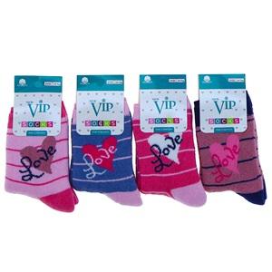 Vip 202 Kız Çocuk Desenli Likralı Havlu Soket Çorap