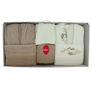 Baktıroğlu Çift Kişilik Bornoz Takımı 6 Lı Set