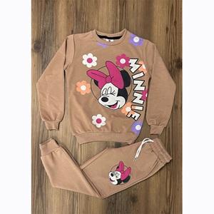 Bıcır Kids Kız Çocuk Penye Çiçekli Minnie Mouse Baskılı Takım 3-6 Yaş