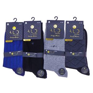 Kald Socks 007 Erkek 200 İğne Penye Dikişsiz Likralı Desenli Soket Çorap