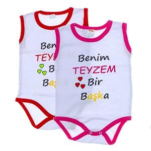 Bebiss 1317 Bebe Baskılı Sıfır Kol Çıtlıtlı Badi 2-4 Yaş