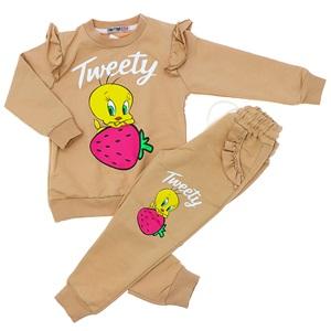 Tintini Kids Kız Çocuk 2 iP Penye Twetty Baskılı Takım 3-10 Yaş