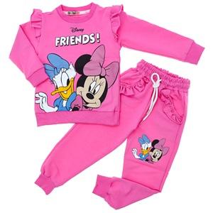 Tintini Kids Kız Çocuk 2 iP Penye Disney Friends Baskılı Takım 3-10 Yaş