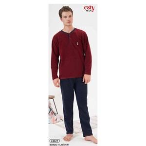 Estiva 24421 Erkek Polar Düğmeli Pijama Takımı M-L-XL-XXL