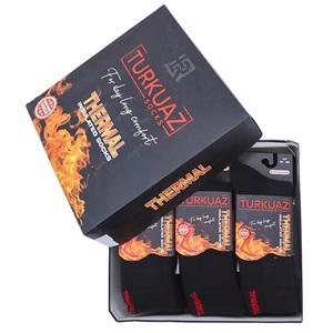 Turkuaz 1972 Erkek Dikişsiz Likralı Termal Havlu Kutulu Soket Çorap