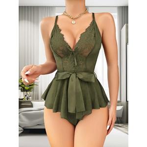 Lily Bicnca 1029 Bayan Fantazi Dantelli Babydoll Gecelik