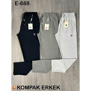 Atrax E-688 Erkek Kompak Açık Paça Gant Armalı Eşofman Alt S-2XL