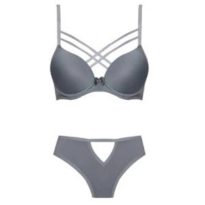 Koza Soft 80276 Bayan Balenli Çapraz Dekolteli İpli Micro Sütyen 75-90