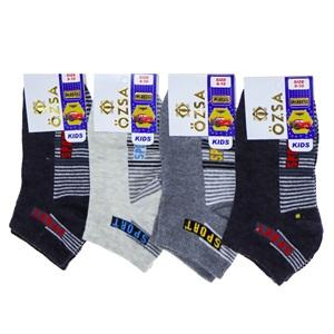 Özsa 3544 Erkek Çocuk 3 Lü Kuşaklı Desenli Patik Çorap