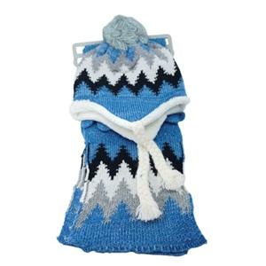 Cemal Çocuk Welsoflu Triko Örme Desenli Bere Eldiven Atkı 3 Lü Takım 4-8 Yaş