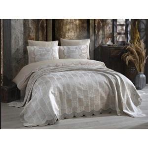 Kasso Home Krc0539 İnci Çift Kişilik 6 Parça Pike Takım Seti 240 X 250 CM