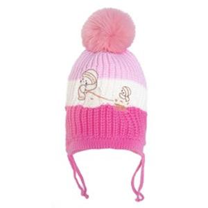 Recos Çocuk 0405 Triko Kardan Adam Nakışlı Ponponlu İpli Bere 2-8 Yaş (12 Li)