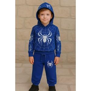 Spıderman 7554 Erkek Çocuk 3 İp Örümcek Adam Baskılı Kapşonlu Takım 3-6 Yaş
