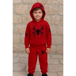 Spıderman 7554 Erkek Çocuk 3 İp Örümcek Adam Baskılı Kapşonlu Takım 3-6 Yaş