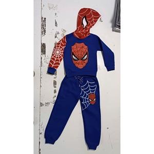 Spıderman 7552 Erkek Çocuk 3 İp Örümcek Adam Baskılı Kapşonlu Takım 3-6 Yaş