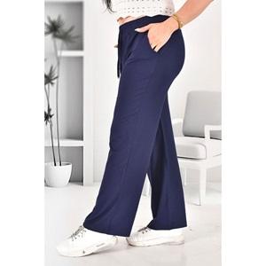 Elit Lıfe 23 Bayan Battal Viskon Dar Paçalı Cepli Eşofman Alt 3XL-7XL