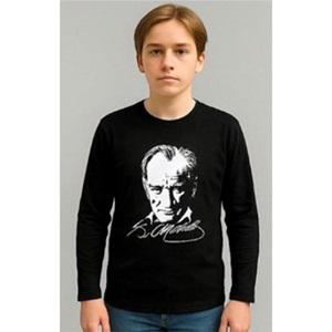 Meleğim Life 20252029 Çocuk Penye K.atatürk Baskılı Uzun Kol Sıfır Yaka Badı 9-12 Yaş