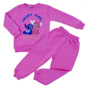 Damlanur Kız Çocuk Şardonlu Desenli Takım 3-7 Yaş (5 Li)