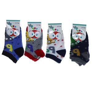 Vip 103 Desenli Mevsimlik Erkek Bebe Patik Çorap - Karışık Renk - 0-1 YAŞ