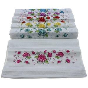 Goncagül Nakışlı Taşlı El Yüz Havlusu 50 x 90 cm