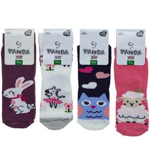 Panda P04 Kız Bebek Desenli Yıkamalı Soket Çorap