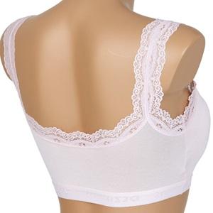 Deza 5022 Bayan Pedli Bambu Dantelli Büstiyer - Pudra - 70-75