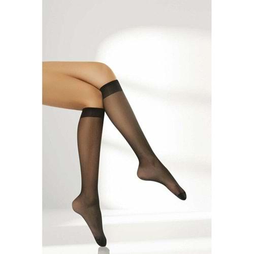 Özge 0042 Bayan Pembe K. 20 Den Desensiz Dizaltı İnce Kalın Mus Pantolon Çorap