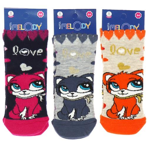 Melody Çocuk Likralı Çocuk Penye Soket Çorabı