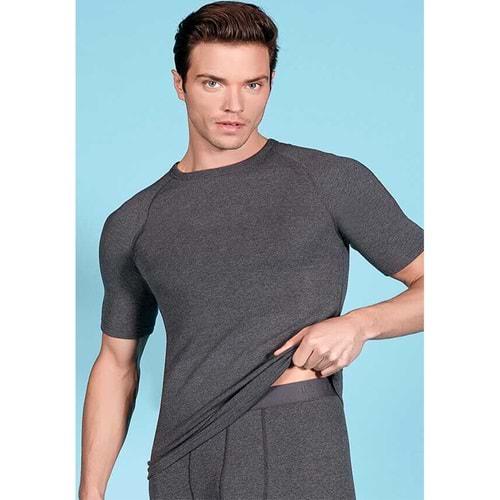 Berrak 756 Termal Kısa Kollu Sıfır Yaka Erkek İçlik Tek Üst