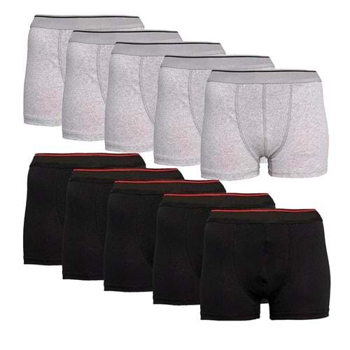 Duru 1002 Likralı Düz Ahtapot Erkek Boxer 12 Li