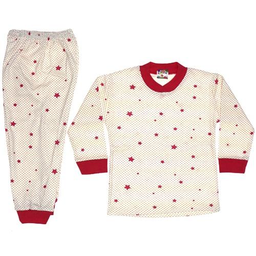 Emek Bebe Puantiyeli Yıldız Desenli Çocuk Pijama Takımı 1-2-3 Yaş