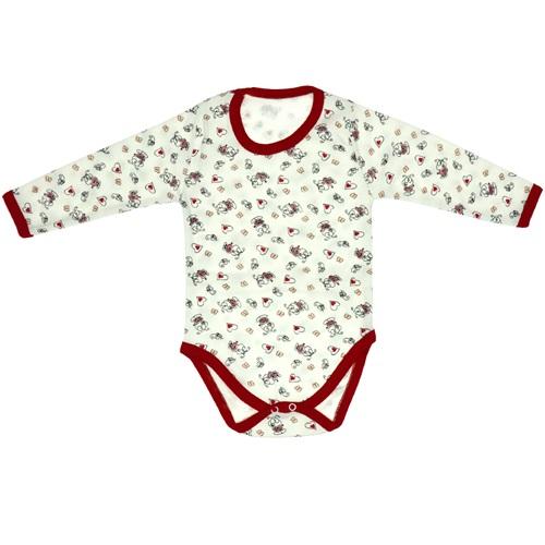 Emek Bebe Kalp Baskılı Bebe Çıtçıtlı Badi 0-3/18-21 Ay