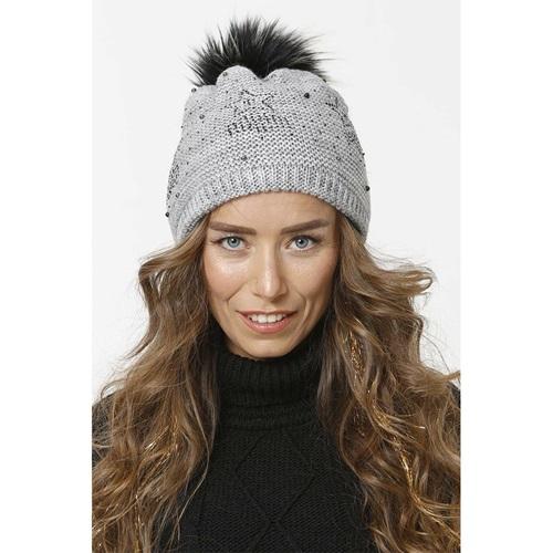 Vemod Bayan İncili Ponponlu Tek Şapka